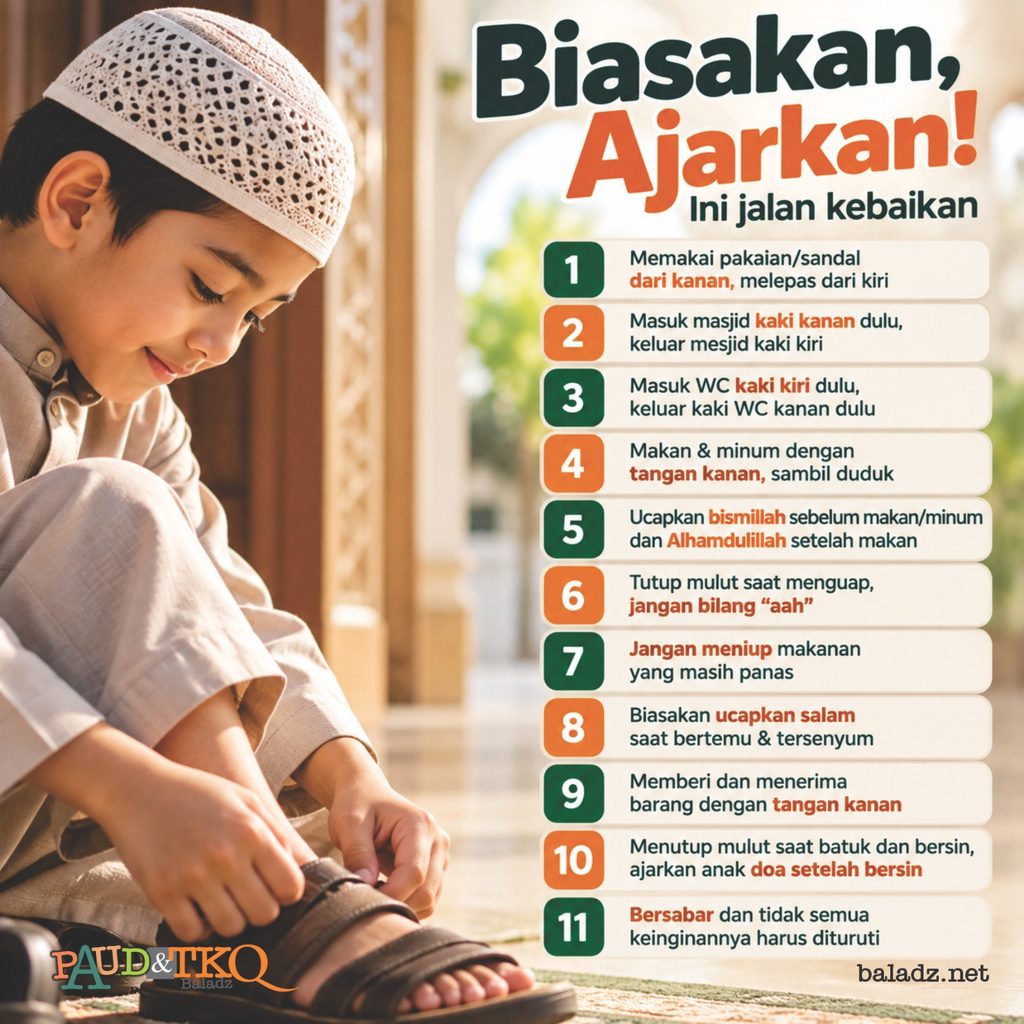 11 adab sehari-hari yang perlu diajarkan kepada anak sejak dini